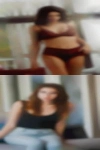 Nude females riding wooden
